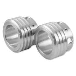 Brass Balls Cycles Ribbed Exhaust Tips Natural Finish