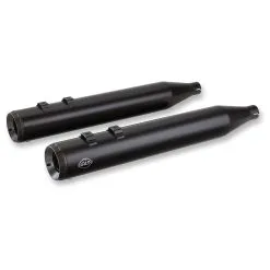 S&S Cycle Grand National 4" Black Slip-On Mufflers With Black End Caps