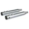 S&S Cycle Grand National Chrome Slip-On Mufflers With Black End Caps
