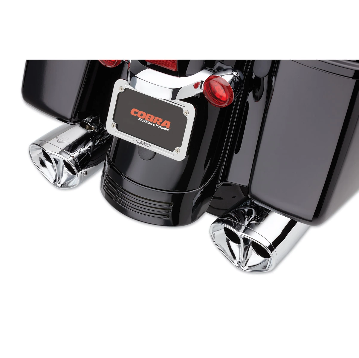 Cobra Tri-Oval II Chrome Slip-On Mufflers - Image 3