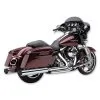 Cobra Tri-Flo Chrome Slip-On Mufflers With Black Tips