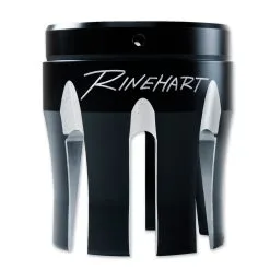 Rinehart Racing 4" Moto Series Machined End Cap Castle Style Black
