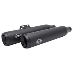 S&S Cycle Grand National Race Black Slip-On Mufflers