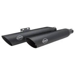 S&S Cycle Slash Cut Race Black Slip-On Mufflers