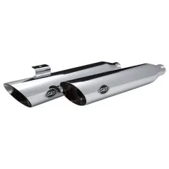 S&S Cycle 3-1/4" Slash Cut Chrome Slip-On Mufflers