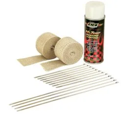 Design Engineering Inc. Motorcycle Exhaust Wrap Kit With Tan Wrap