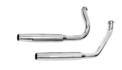 Paughco 1-3/4" Staggered Dual Tapered Exhaust System For Electric Start Models