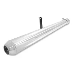 EMGO Chrome Reverse Cone Dunstall Muffler 27-3/4″ Long