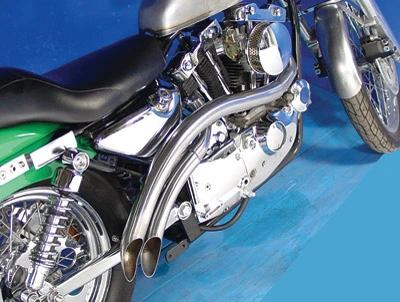 V-Twin Manufacturing Curved Exhaust System