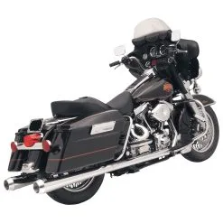 Bassani 4" Megaphone Chrome Slip-On Mufflers With Polished End Caps