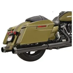 Bassani QNT 4" Black Slip-On Mufflers With Black End Caps