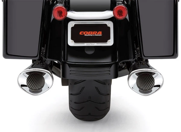 Cobra Tri-Flo Chrome Slip-On Mufflers - Image 2