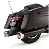 S&S Cycle MK45 4.5" Ceramic Black Slip-On Mufflers With Chrome Thruster End Caps