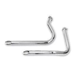 Paughco 1-3/4" Staggered Dual Slash-Cut Drag Pipes For Swingarm Frames