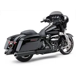 Cobra 4-1/2" PowrFlo Black Slip-On Mufflers With Chrome Tips