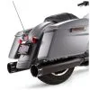 S&S Cycle MK45 4.5" Ceramic Black Slip-On Mufflers With Highlight Machined Black Tracer End Caps