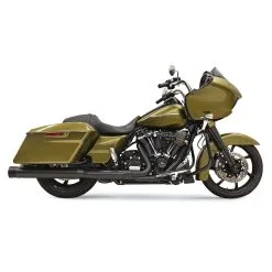 Bassani 4" DNT Straight Can Black Slip-On Mufflers With Black End Caps