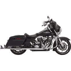 Bassani 36" X 2-1/4" Chrome Fishtail Slip-On Mufflers With Baffle