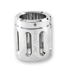 Rinehart Racing 4" Moto Series Machined End Cap Slot Style Chrome