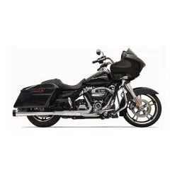 Bassani 4" Megaphone Chrome Slip-On Mufflers With Black End Caps