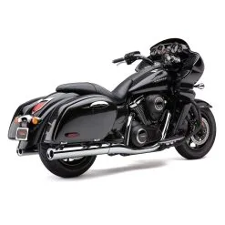 Cobra 4" Chrome Slip-On Mufflers With Billet Tips